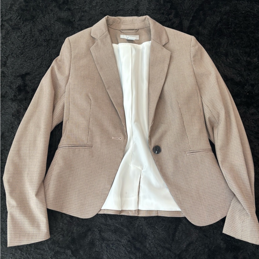 H&M Checkered Houndstooth Blazer